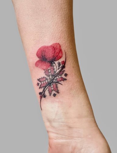 Ukrainian traditional Vishivanka tattoo